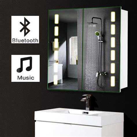 Bluetooth Speaker Bathroom Led Illuminated Mirror Cabinets Motion