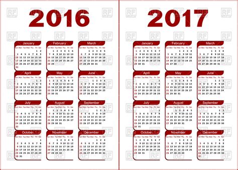 Year Long Calender Holiday Clipart 375px Image 5