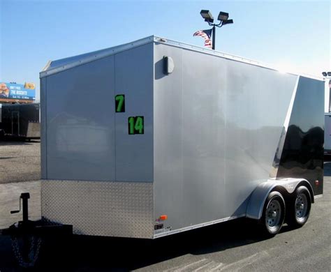 7x14 Scout Enclosed Cargo Trailer Wplus Pkg And Slant Nose6 Ext16