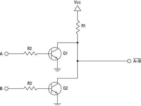 Nor Gate Circuit Diagram Using Transistor