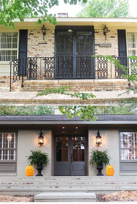 Today we're looking at the pros and cons of painted brick. Painted brick exterior before and after | Exterior paint ...