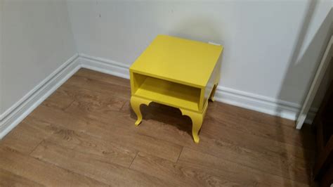 Yellow End Table Small Toronto Furniture Rental For Home Staging By