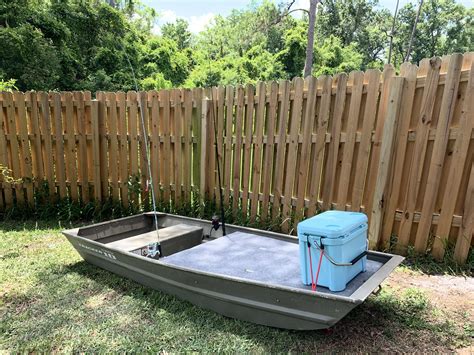 Custom 10ft Jon Boat With Marine Battery And Trolling Motor For Sale In