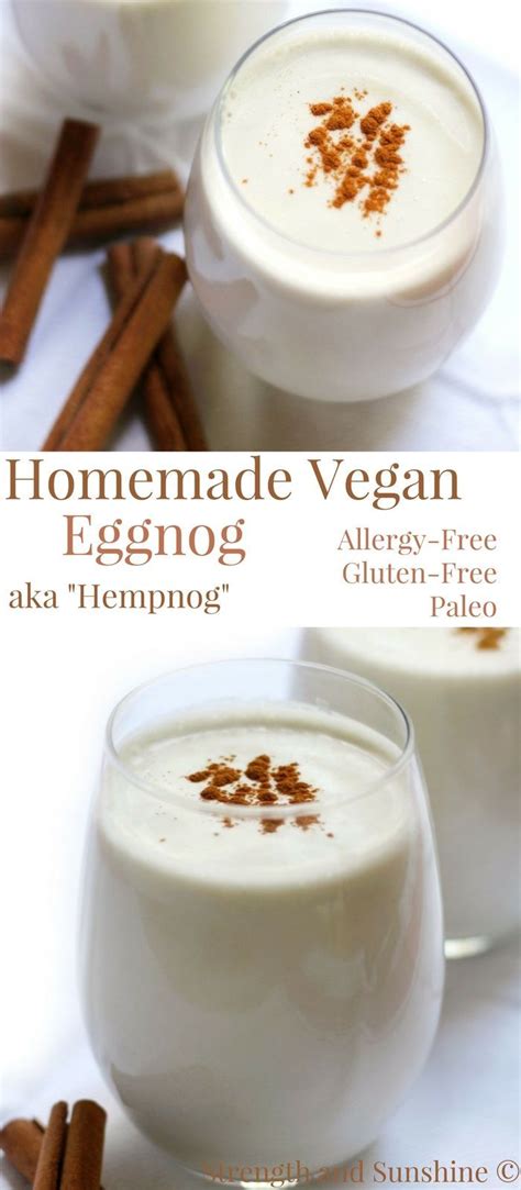 Homemade Vegan Eggnog Hempnog Gluten Free Allergy Free Paleo