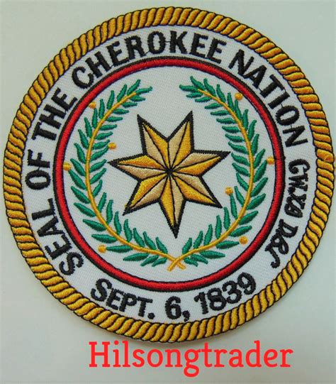 Great Seal Of The Cherokee Nation Patch Native American Etsy