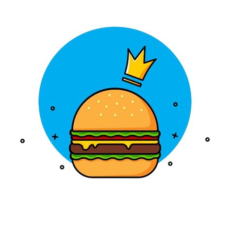 Premium Vector Cartoon Burger Illustration Vector Image