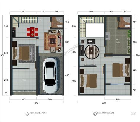 denah rumah minimalis  lantai type  desain rumah minimalis terbaru