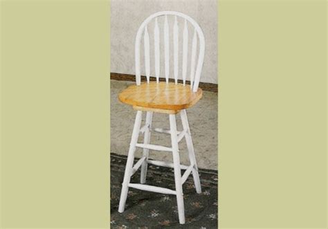 24 inch arrow back windsor bar stool with swivel seat in natural white coaster midakip