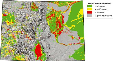 Depth And Location Of Primary Ground Water Aquifers In Colorado