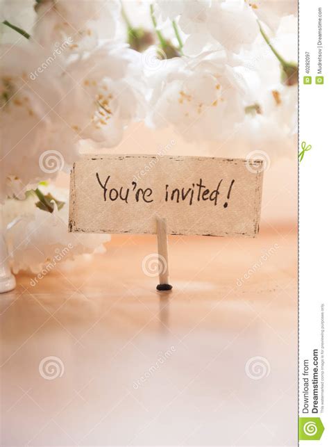 You Re Invited Stock Image Image Of Postcard Wedding 40282097