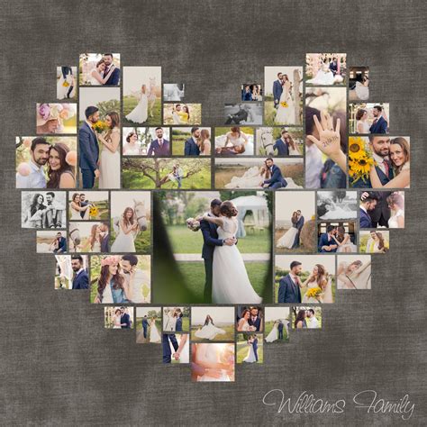 Heart Photo Collage Valentines Day T Wedding T Custom
