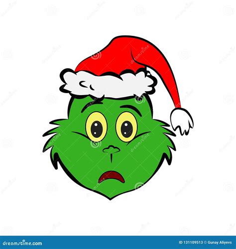 Grinch In Frightened Emoji Icon Stock Illustration Illustration Of