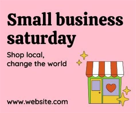 Free Cool Small Business Saturday Banner Template