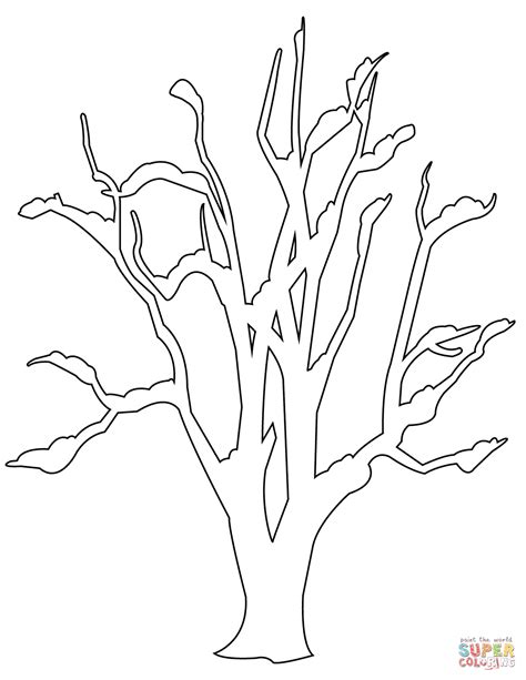 Ausmalbild Kahler Winter Baum Ausmalbilder Kostenlos Zum Ausdrucken