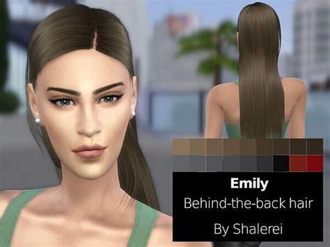 Behind The Ears Hairstyle Emily By Shalerei The Sims Resource Sims