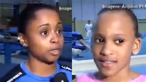 Viraliza Entrevista De Rebeca Andrade Ainda Crian A Treinando Por Um Dia Com Daiane Dos Santos