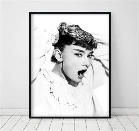 Audrey Hepburn Print Audrey Hepburn Poster Fashion Art Etsy
