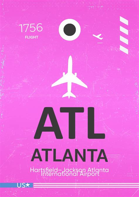 Airport Code Atlanta Art Print By Airport Stickers Outback Badges X