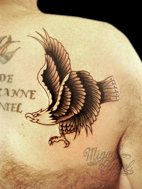 Old School Eagle Tattoo Miguel Angel Custom Tattoo Artist Flickr