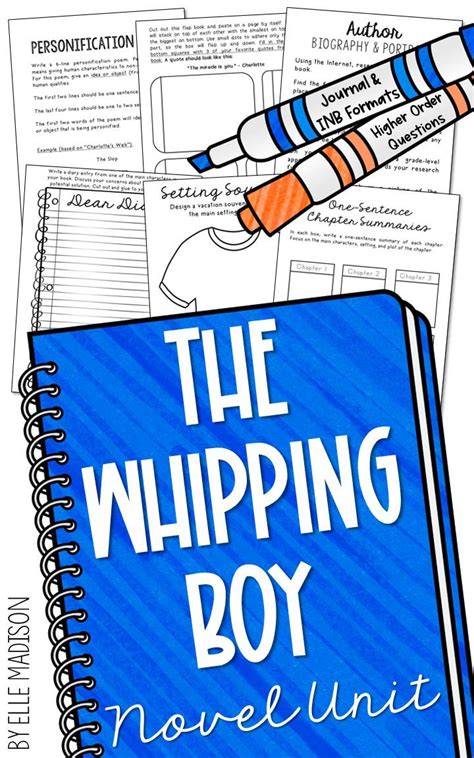 An elementary grades literature unit study. THE WHIPPING BOY Novel Study Unit Activities | Book Report ...