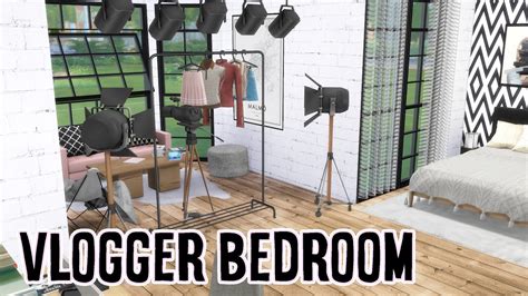 Sims 4 Speed Build Vlogger Bedroom Youtube