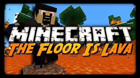 Jump from platform to platform to get away from the rising lava. Minecraft: THE FLOOR IS LAVA! (Survival Challenge ...