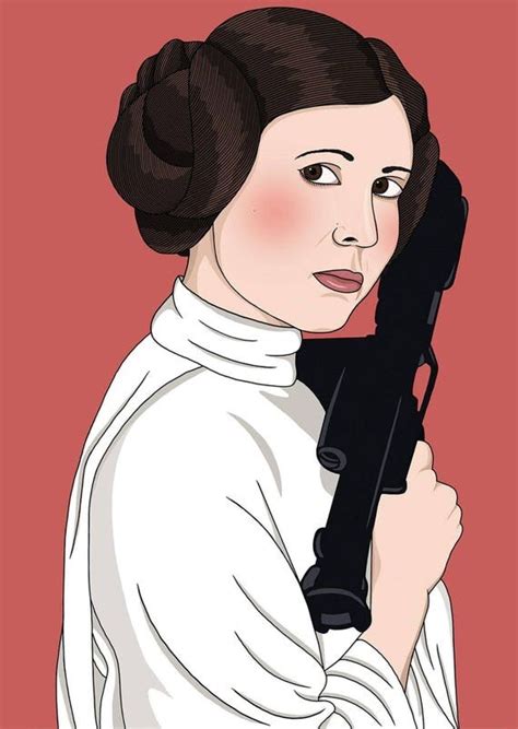 Princess Leia Star Wars Illustration Matte Coated Illustrated