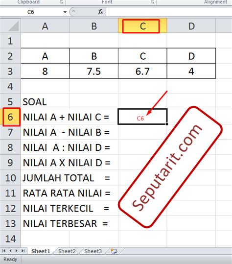 Rumus Total Perkalian Excel Menggunakan Excel Sebagai Kalkulator Anda Sexiz Pix