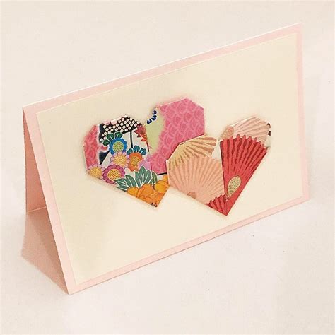 Origami Heart Greeting Card Blank Card For Handwritten Notes Etsy