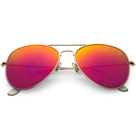 Classic Metal Colored Mirror Lens Aviator Sunglasses C776 Zerouv