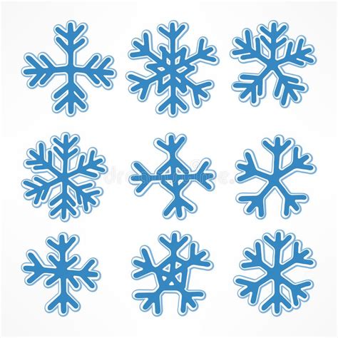 Copos De Nieve Azules Ilustración Del Vector Ilustración De Congelado