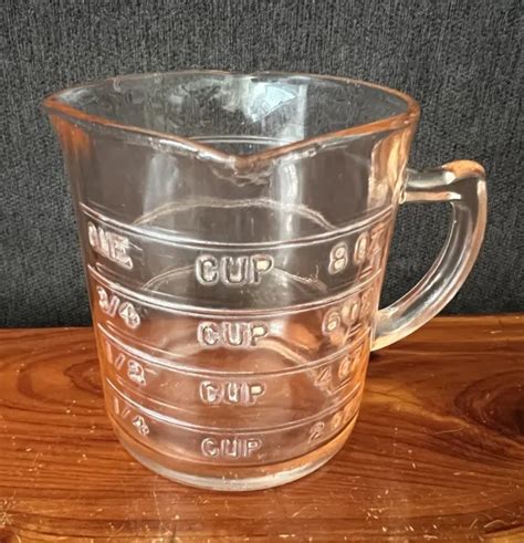 Vintage Kelloggs Ad Pink Depression Glass Measuring Cup 1930s 3