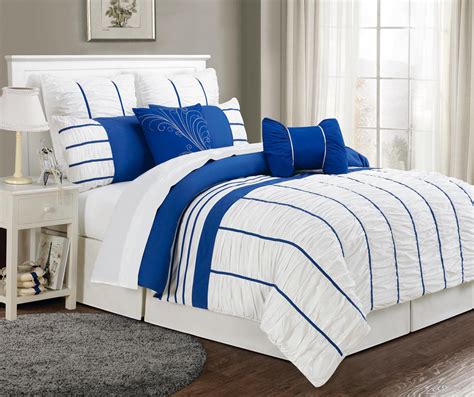 Do you assume king comforter sets clearance seems nice? 8 Piece King Villa Blue and White Comforter Set
