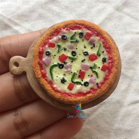 Miniature Clay Pizza Saraartisanat Clayminiatures Fakefood
