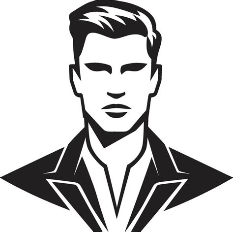 Rugged Resilience Crest Vector Design for Strong Male Face Logo