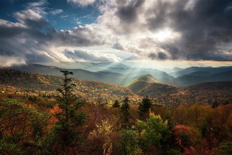 Blue Ridge Mountains Asheville Nc Scenic Autumn Landscape Photography