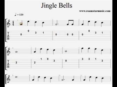 Jingle Bells Guitar Pro tab for beginners - YouTube