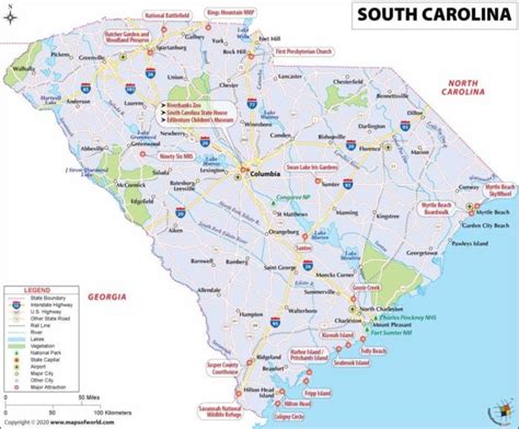 South Carolina Map Answers