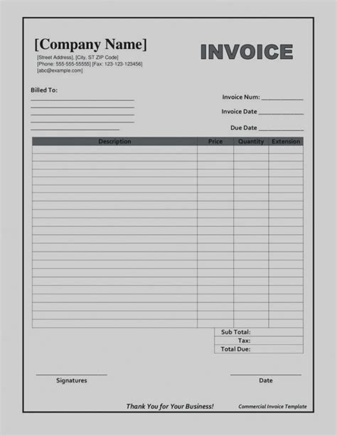 Latest Free Templates For Invoices Printable Template Receipt Blank