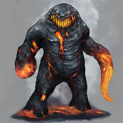 Magma Golem By Seraph777 On DeviantART Monster Concept Art Creature