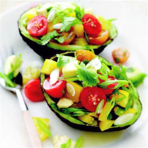 Lazy Man Vegan — Avocado Salad Organic Vegan Fresh Healthy And