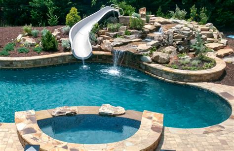 Swimming Pool Rock Slides Photos│ Blue Haven Pools In 2020 Blue Haven
