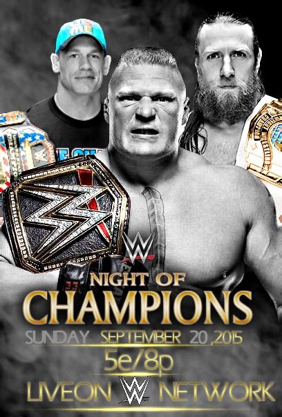 Wwe Night Of Champions 2015 Custom Poster By Wrestlem4ni4c28 On Deviantart