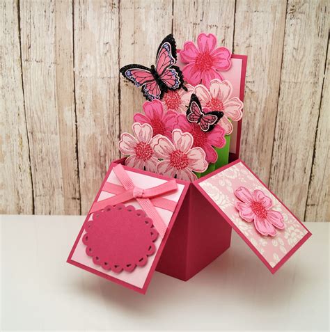 3d Handmade Pop Up Card Happy Birthday Card Floral Card Etsy