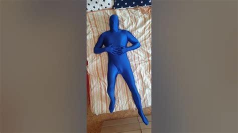 Stretching In Blue Morphsuit Youtube