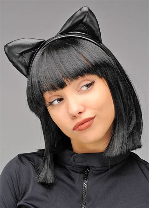 Cute Black Cat Ears On Headband Ladies Sexy Black Cat Ears On Headband