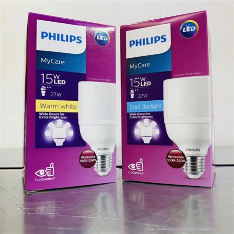 Philips หลอด Led Bright 15w กระจายแสงรอบทิศทาง รุ่น Mycare Shopee