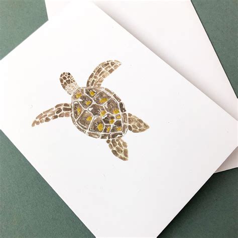 Sea Turtle Card Etsy