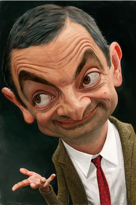 Rowan Atkinson Mr Bean Funny Face Drawings Caricature Funny My XXX