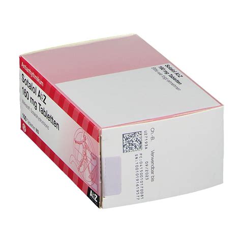 Stopping suddenly may make your condition worse. SOTALOL AbZ 160 mg Tabletten 100 St - shop-apotheke.com